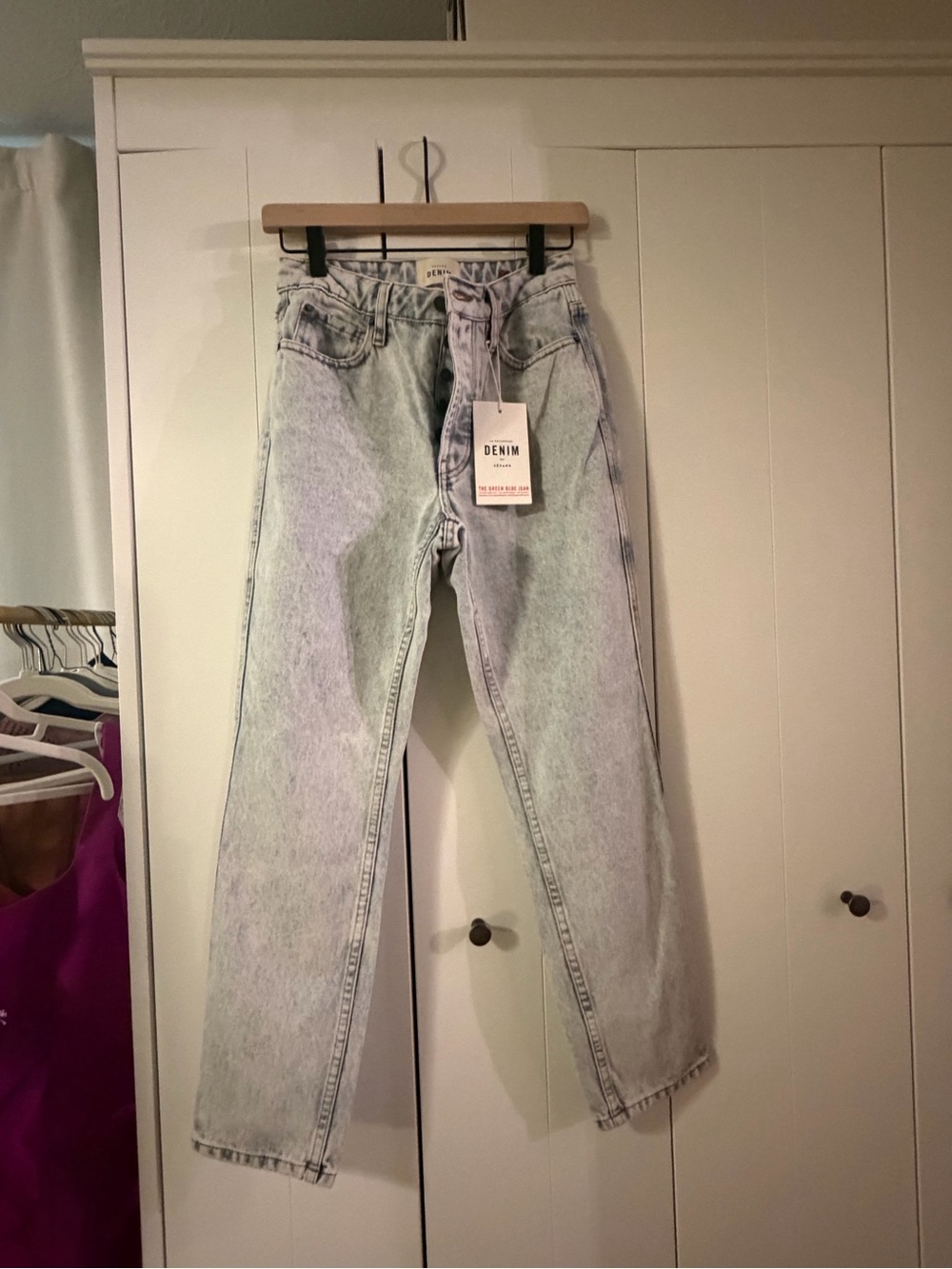 Sezane Light Blue Acid Wash Jeans